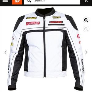 Mens size XL white Sedici Podio Motorcycle Jacket